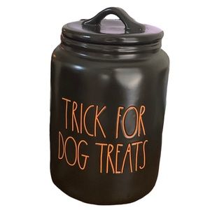 Rae Dunn Trick For Dog Treats Halloween Canister
